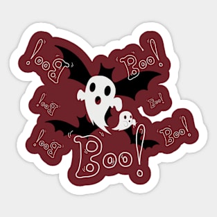 Boo boo boo ghost Sticker